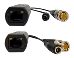 Passive Video/Power Lead Balun  RJ45 Kit,Passive Video Balun with Power Connector, 12v DC receiver