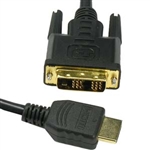 6' HDMI Male to DVI-D Single Male Cable Gold Plated