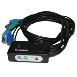 2 port Mini KVM Switch with Audio