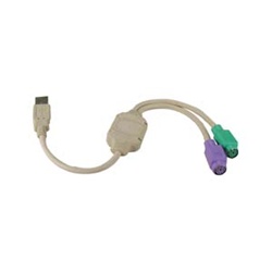USB 1.1 to 2x PS/2 Female Adapter