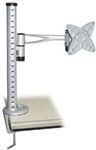 Universal LCD Table Mount Bracket Load: 33 lbs./ 15kg , LCD Size: 10-23 inch / Tilt: -30~+30 Swivel: 180 degrees Max mount height: 16 inch