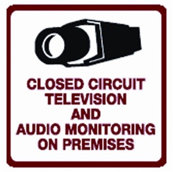 4" x 4" Close Circuit Television & Audio Monitoring Decal