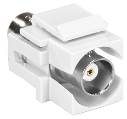 Plate Insert w/BNC Connector White