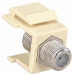 Plate Insert w/F Connector Ivory