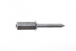 4-20  Male Coupler with 1 1/2" Sharp Point, Wood Screw