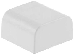 1/2" wirehider / latchduct / raceway on a roll, end cap, white