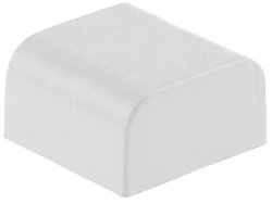 1-1/2" wirehider / latchduct / raceway on a roll, end cap, white