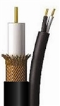 RG59/U w/18/2 cond. 95% Copper Combo Outdoor Cable Zip Type 500ft (Black) Easy Pull Box