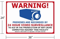 24"x36" Video & Audio Monitoring Sign