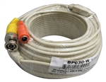 W-123-W 100Ft/30M Camera Video & Power Premade Cable, Off White