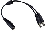 DC power cord splitter, 1 in to t out, DC power