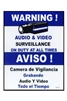 18" x 12" Audio & Video Surveillance Warning Signs