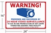 24" x 16" Video & Audio Monitoring Sign