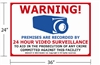 36"x24" Video & Audio Monitoring Sign