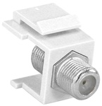 Plate Insert w/F Connector White