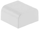 1/2" wirehider / latchduct / raceway on a roll, end cap, white