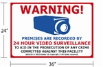 24"x36" Video & Audio Monitoring Sign