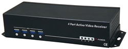 Active Video Balun, 4 channels, Balun Receiver, UTP balun